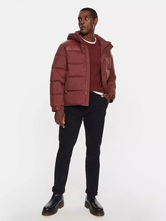 TOMMY HILFIGER Mix down hooded puffer jacket